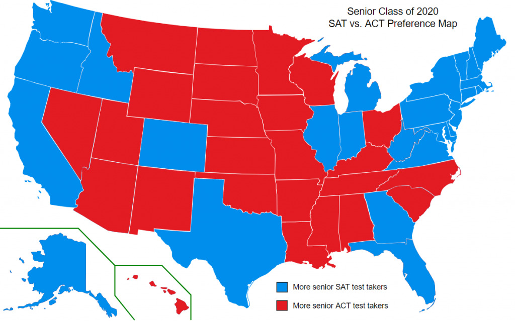 act vs sat popularity by state