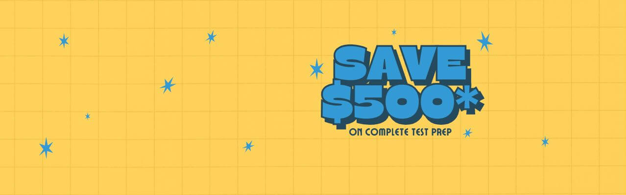 save $500 on complete test prep
